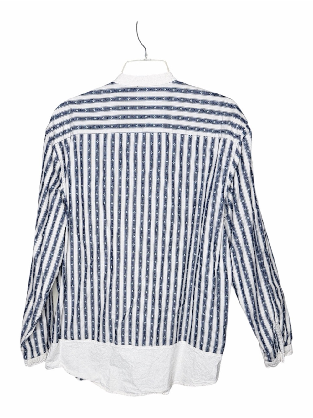 Scully Men's Navy and White Striped Western Henley Shirt - Picture 3 of 8